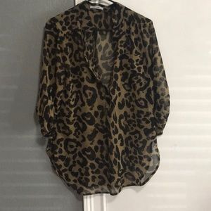 Cheetah print blouse